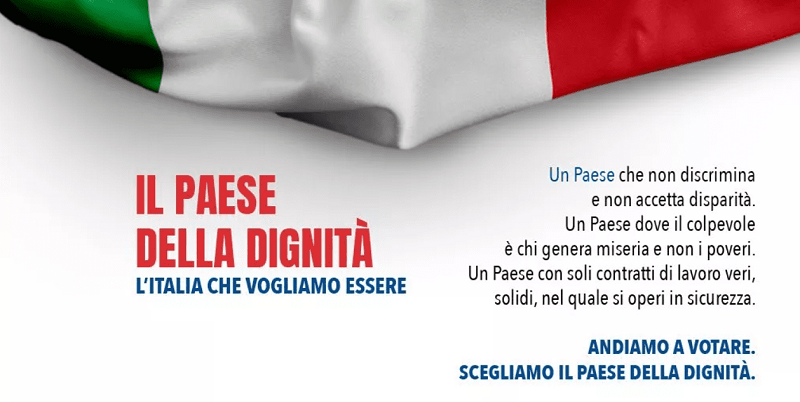 Elezioni, le Acli lanciano il manifesto “il Paese della dignità – l’Italia che vogliamo essere”