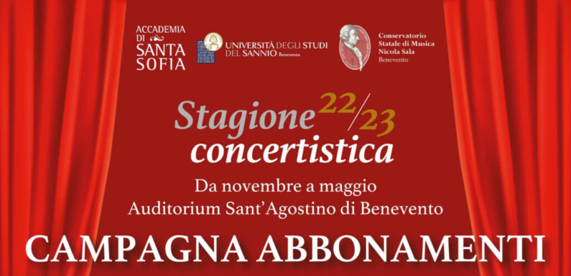 Accademia Santa Sofia | Stagione concertistica 2022 – 2023, al via la campagna abbonamenti