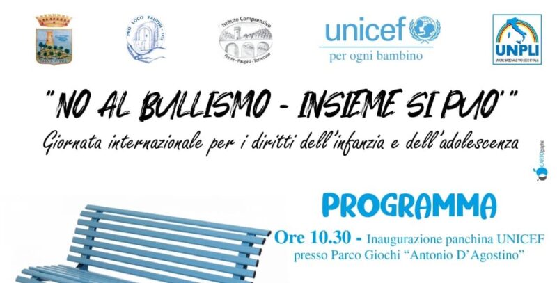 Paupisi| Comune, Scuola, Unicef e Pro Loco in campo contro il bullismo