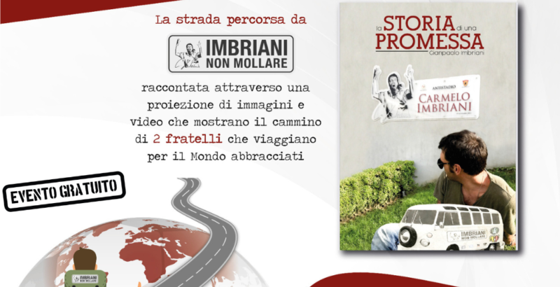 “La storia di una promessa”, venerdì 10 febbraio il ricordo di Carmelo Imbriani presso l’Auditorium “Spina Verde”