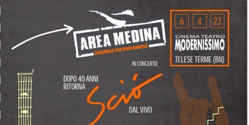 Telese Terme, verso il “tutto esaurito” per il concerto “Sciò live” degli Area Medina – ensemble per Pino Daniele