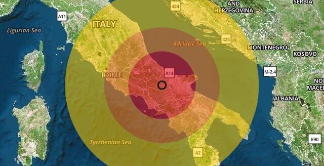 Forte scossa di terremoto prima della mezzanotte avvertita anche nel Sannio: 4.7 la magnitudo