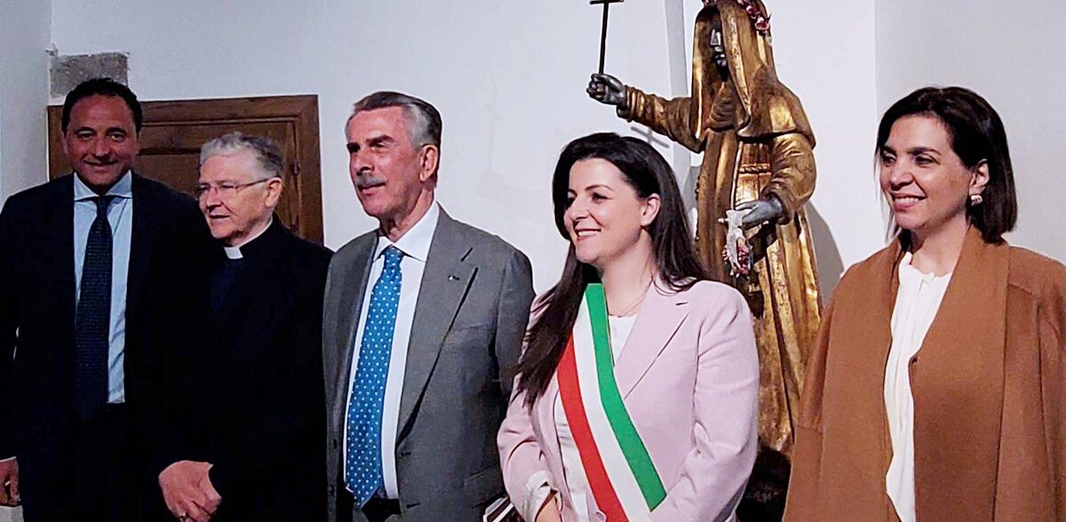 Anche il sindaco di Telese Terme a Viterbo per la cerimonia di posizionamento della statua restaurata di Santa Rosa, patrona della città
