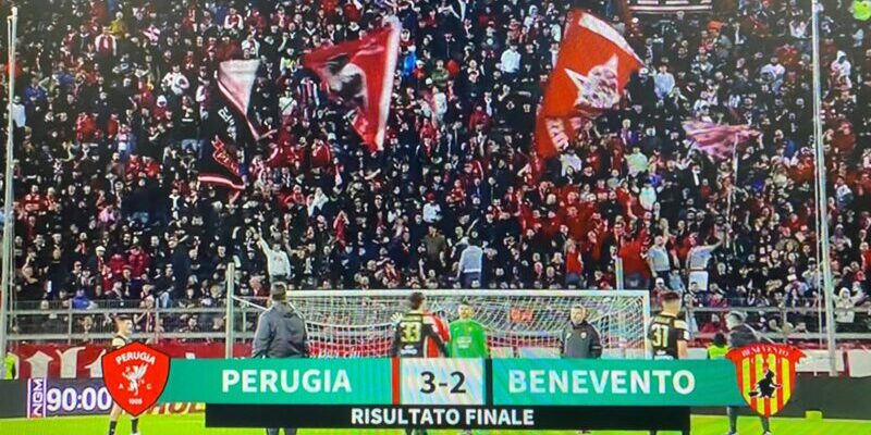 Perugia-Benevento 3-2: la Strega saluta la B con una sconfitta