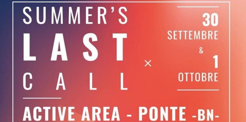 Ponte| “Summer’s last call!”, festa di fine estate con musica, gastronomia e Memorial ‘Lello Caporaso’