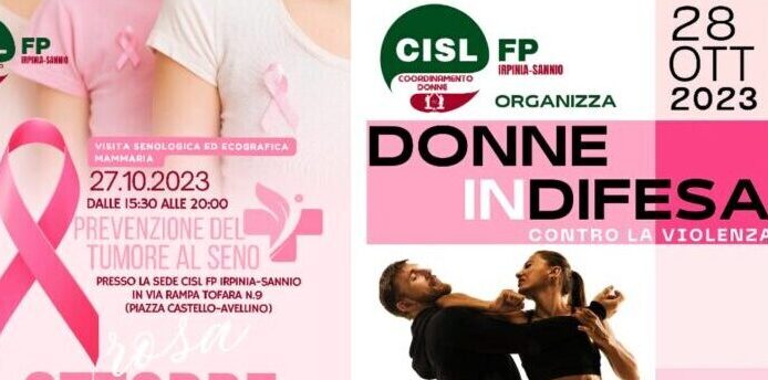 Autodifesa e Prevenzione del tumore al seno, Cisl Irpinia Sannio organizza corsi gratuiti per le donne