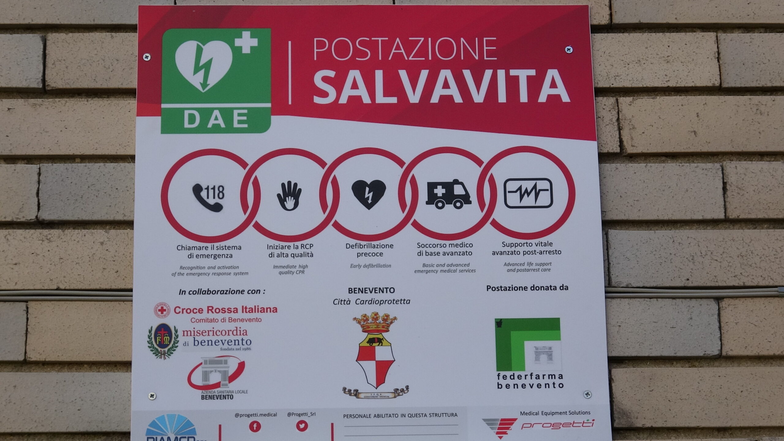 Benevento: spazi per defibrillatori in tutti i nuovi interventi di ristrutturazione, riqualificazione e nuova edificazione riguardanti edifici pubblici