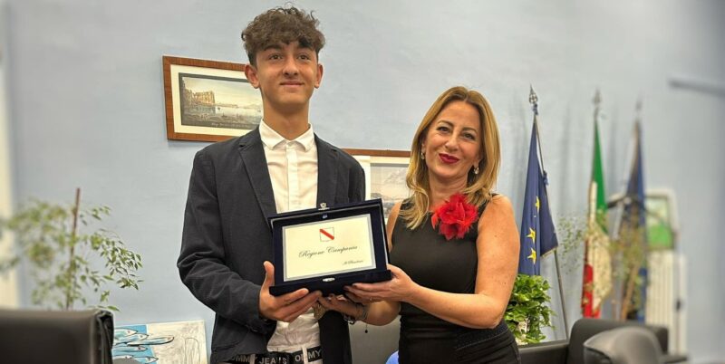 Il giovane sannita Mattia Paolo Pagano premiato in Regione per meriti sportivi e scolastici