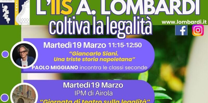 Airola, al “Lombardi” molteplici iniziative per promuovere la cultura della legalità