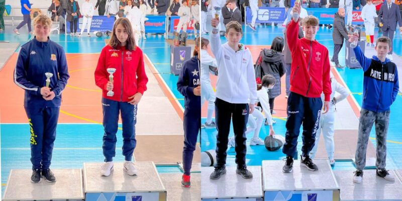 Scherma| Tre oro e tre bronzo: grande successo per l’Accademia Furno a Portici