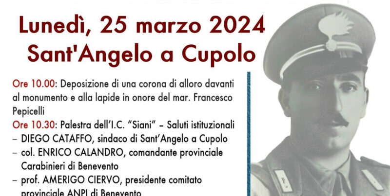 S. Angelo a Cupolo, lunedì la commemorazione di Francesco Pepicelli