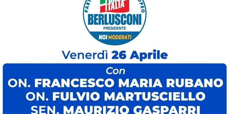 Forza Italia, domani conferenza stampa e tour nel Sannio per gli onorevoli Martusciello e Rubano con il capogruppo al Senato Gasparri