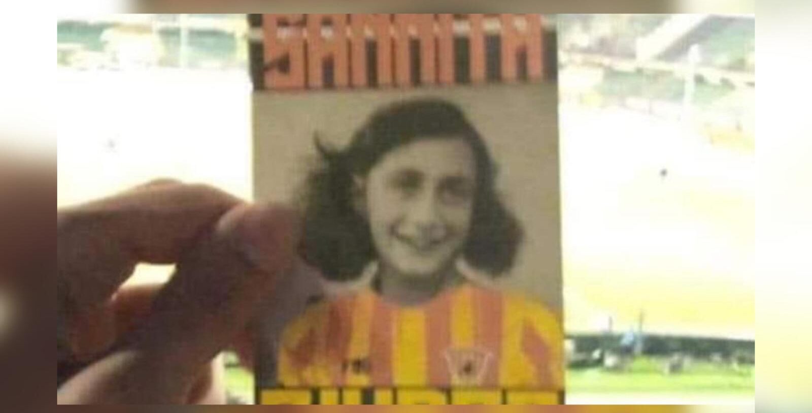 Vergogna al Partenio, messaggio antisemita tra i tifosi irpini: Anna Frank con la maglia del Benevento