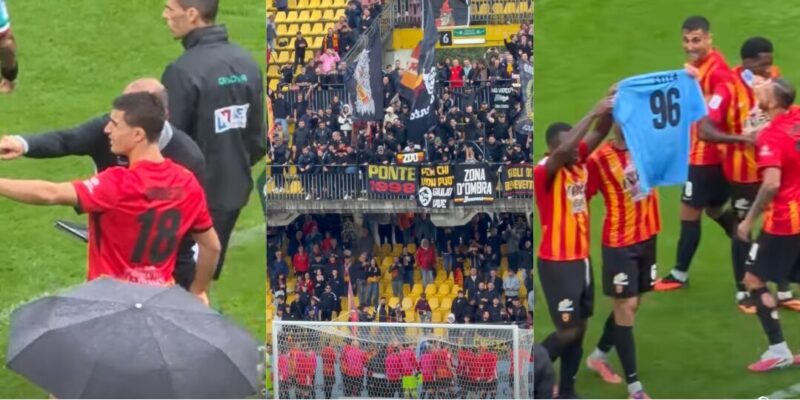 Il rientro di Simonetti, la pioggia al Vigorito e la dedica a Sylla: scatti di Benevento-Cesena