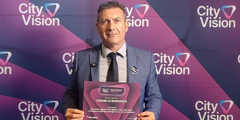 A ‘My Benevento’ la Menzione Speciale ‘Buone Pratiche’ a City Vision 2026 A ‘My Benevento’ la Menzione Speciale ‘Buone Pratiche’ a City Vision 2026
